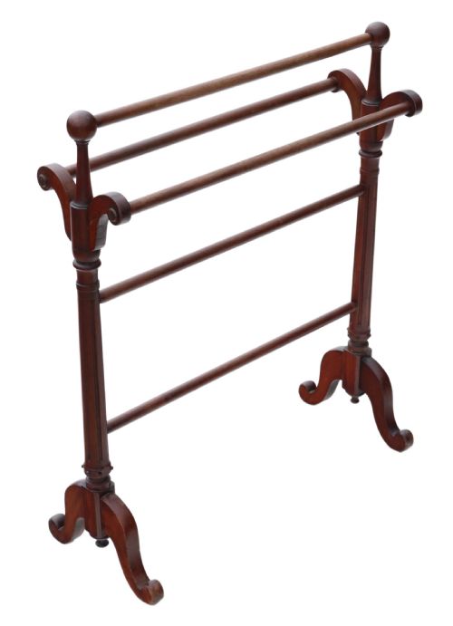fig 1. Victorian mahogany towel stand rail