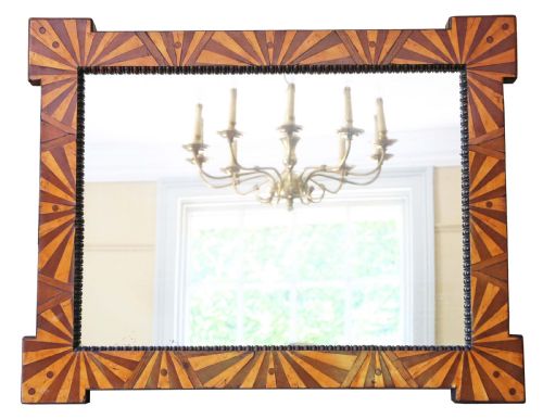 Victorian C1900 Parquetry Wall Mirror