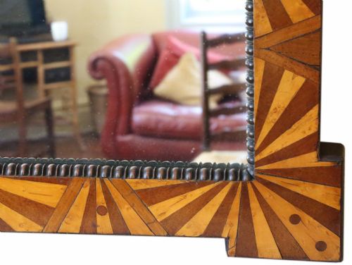 fig 1. Victorian C1900 parquetry wall mirror