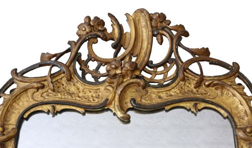 fig 2. Georgian tall ebonised and gilt hall wall mirror