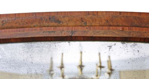 fig 1. Victorian burr walnut wall mirror overmantle