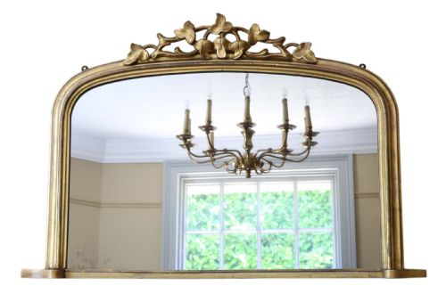 Victorian Gilt Overmantle Wall Mirror C1880