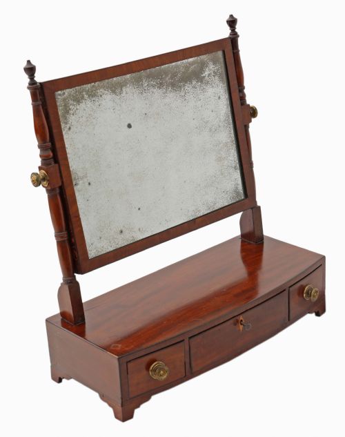 Georgian C1820 Mahogany Dressing Table Swing Mirror