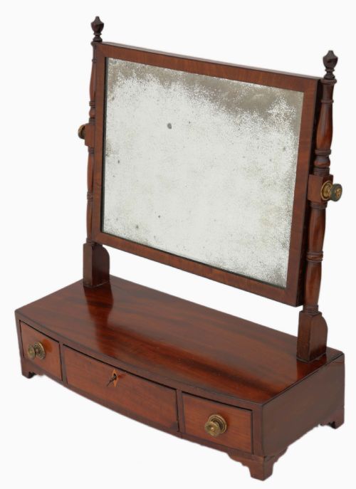 fig 1. Georgian C1820 mahogany dressing table swing mirror