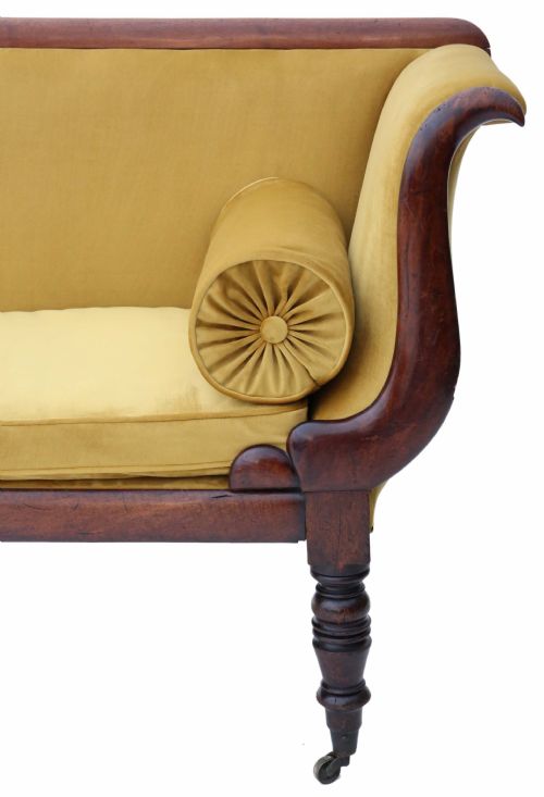 fig 2. Georgian scroll arm sofa chaise longue mahogany