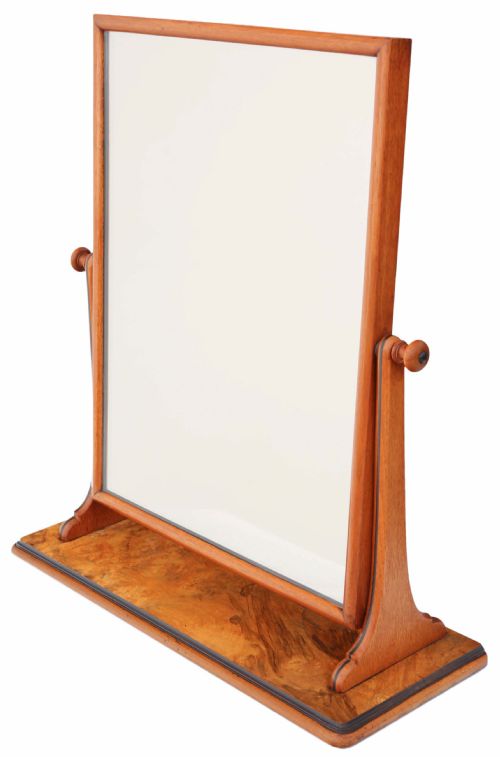Large Burr Walnut Swing Mirror
