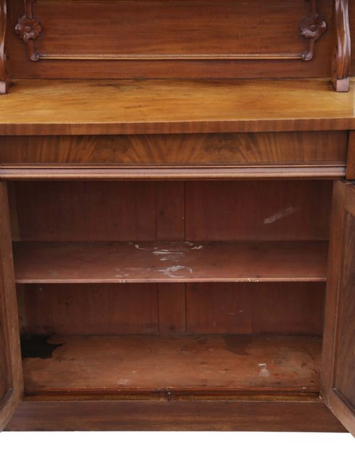 fig 1. Victorian C1880 walnut and mahogany sideboard