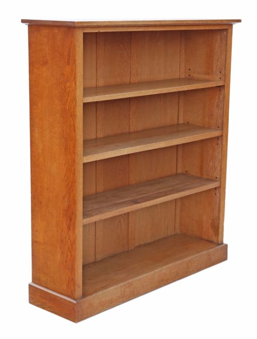 fig 1. Victorian adjustable oak open bookcase
