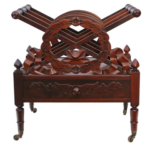 Georgian Rosewood Canterbury Magazine Rack