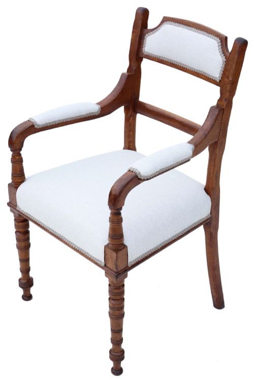 fig 1. Victorian C1880 oak armchair