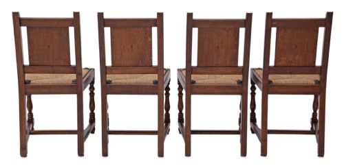fig 1. Set of 4 oak kitchen dining chairs