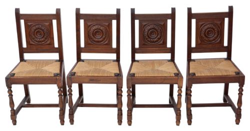 Set of 4 Oak Kitchen Dining Chairs