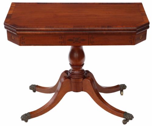 Georgian Mahogany Rosewood Folding Card Table
