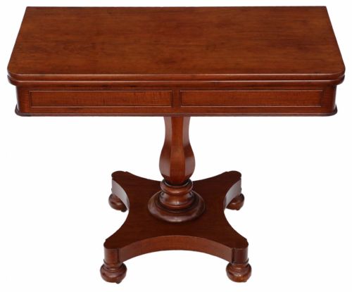 Victorian Mahogany Folding Card Console Table
