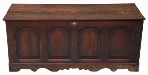 Georgian C1800 Panelled Oak Mule Chest