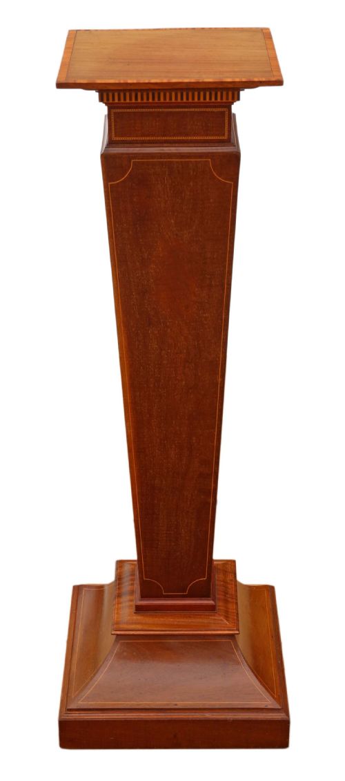 fig 1. Edwardian inlaid mahogany pedestal stand
