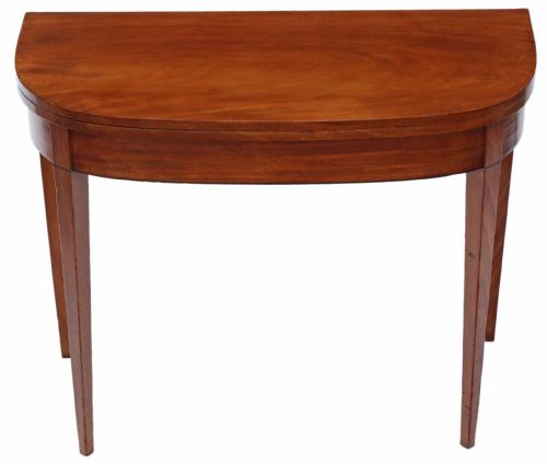 Georgian Mahogany Folding Card Console Table