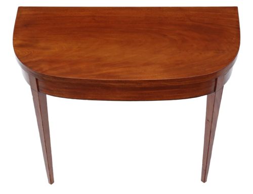 fig 1. Georgian mahogany folding card console table