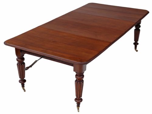 Victorian Mahogany Windout Extending Dining Table 8'