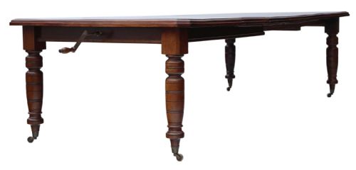fig 2. Victorian mahogany windout extending dining table 9'