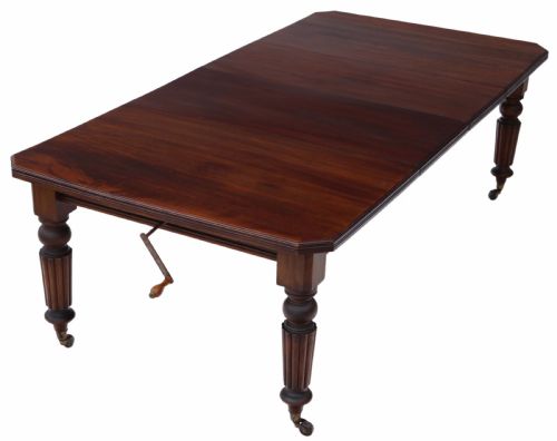 Victorian Mahogany Windout Extending 8' Dining Table