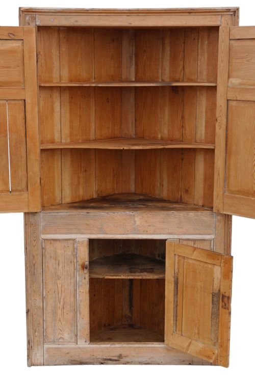 fig 1. Georgian pine corner cupboard