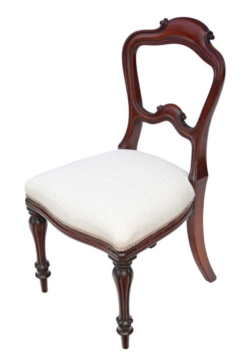 fig 1. Set of 4 early Victorian mahogany dining chairs