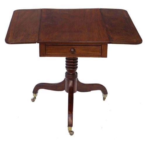 Georgian Mahogany Pedestal Sofa Pembroke Table