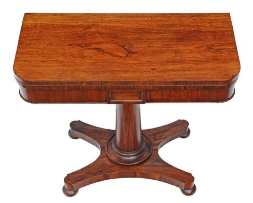 Victorian Rosewood Folding Card Console Table