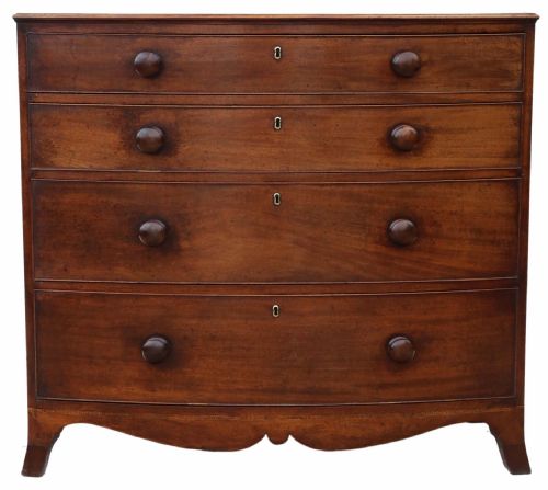 Georgian Mahogany Bow-front Chest of Drawers