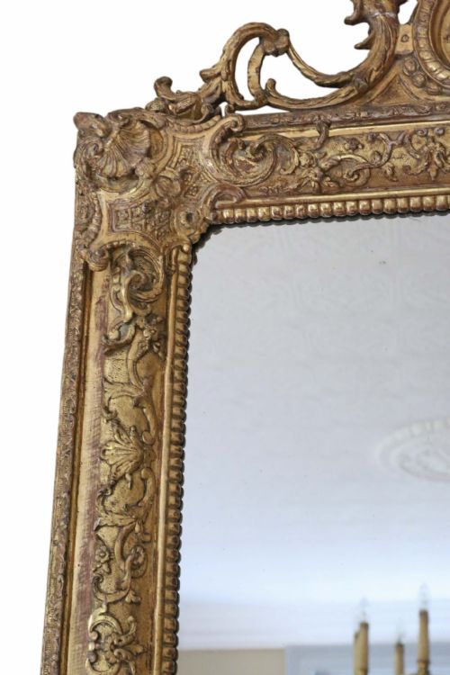 fig 1. Victorian large gilt overmantle wall mirror