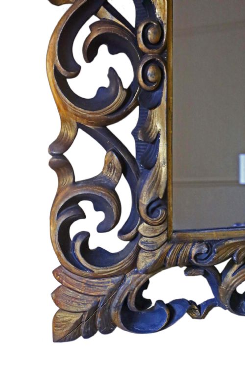fig 1. 19th Century Florentine gilt overmantle wall mirror