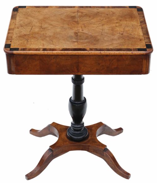 19th Century Crossbanded Walnut Tea Table