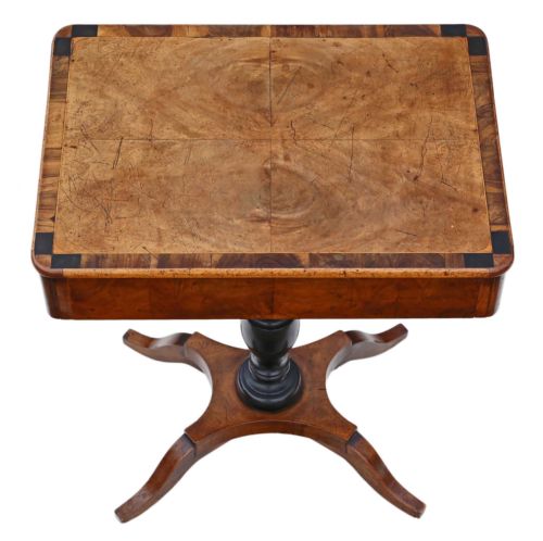 fig 1. 19th Century crossbanded walnut tea table