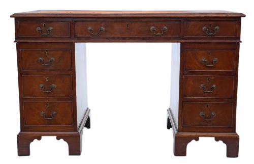 fig 2. Edwardian flame mahogany twin pedestal desk