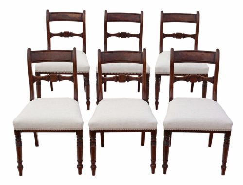 Set of 6 Regency Mahogany Dining Chairs