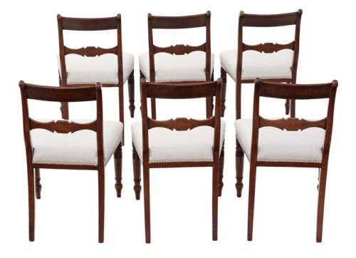fig 1. Set of 6 Regency mahogany dining chairs 