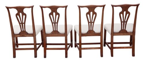 fig 1. Set of 4 Georgian mahogany Chippendale style dining chairs
