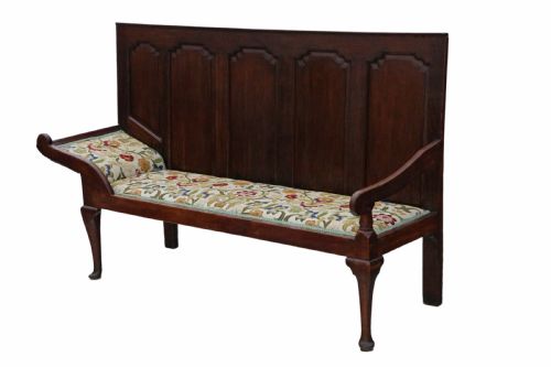 Georgian Oak Settle Bench Daybed