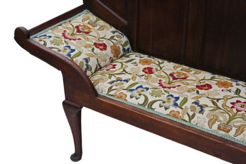 fig 1. Georgian oak settle bench daybed