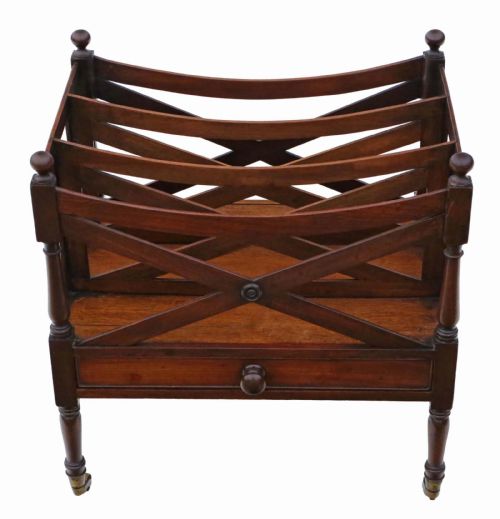 fig 1. Georgian mahogany Canterbury magazine rack