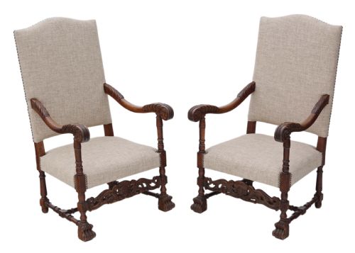 Pair of Oak Armchairs