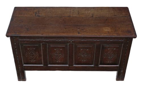 fig 2. Georgian carved oak coffer