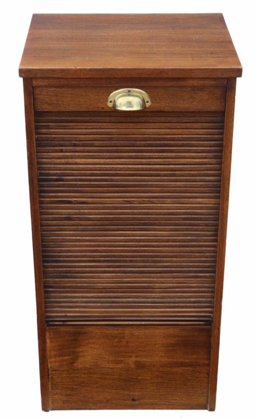 Mahogany Tambour Fronted Filing Cabinet C1920