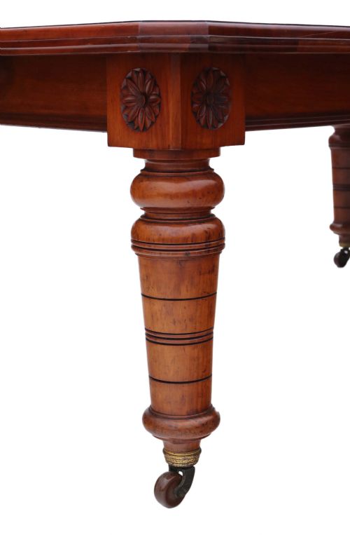 fig 2. Victorian walnut windout extending dining table ~ 7'
