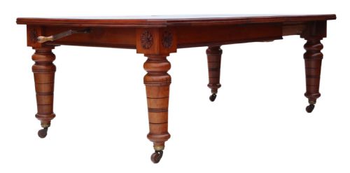 fig 3. Victorian walnut windout extending dining table ~ 7'