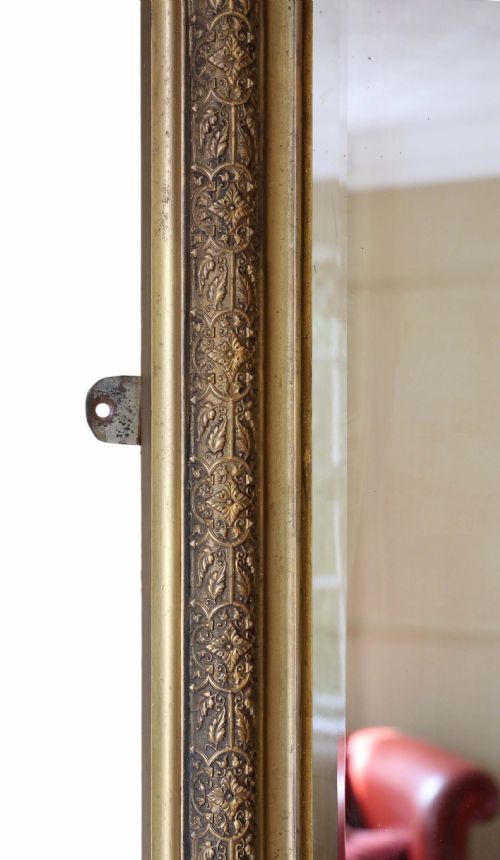 fig 1. Victorian gilt wall mirror overmantle