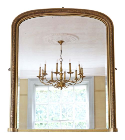 Victorian Gilt Wall Mirror Overmantle