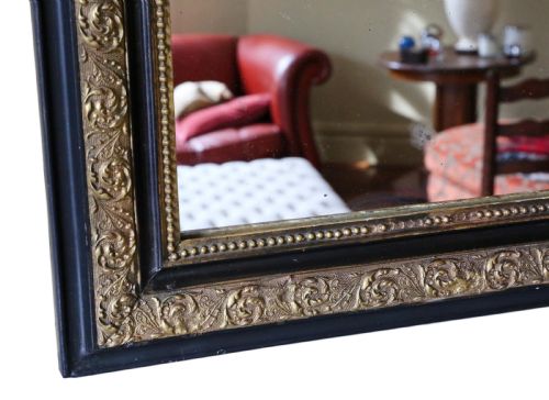 fig 2. French gilt and ebonised overmantle wall mirror