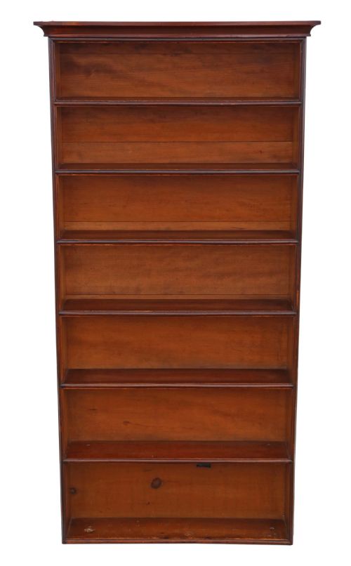 fig 1. Victorian C1870 tall mahogany bookcase